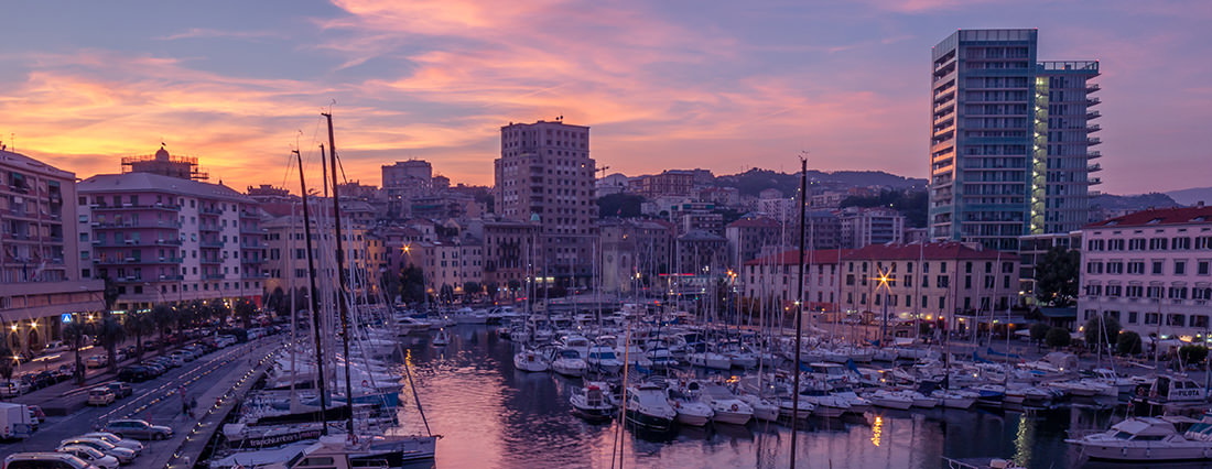 Tramonto sulla Vecchia Darsena di Savona by Tiziano L. U. Caviglia